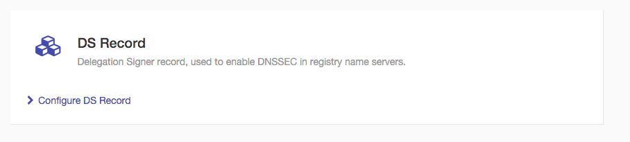 Enable DS in DNSimple