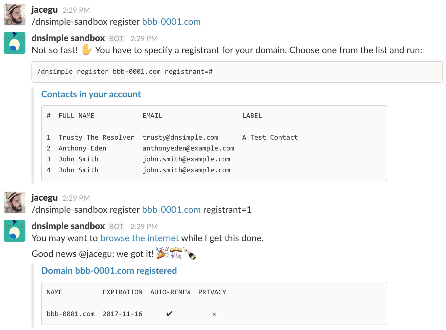 Final register command