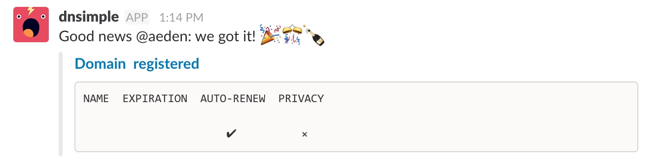 Missing information on our Slack app