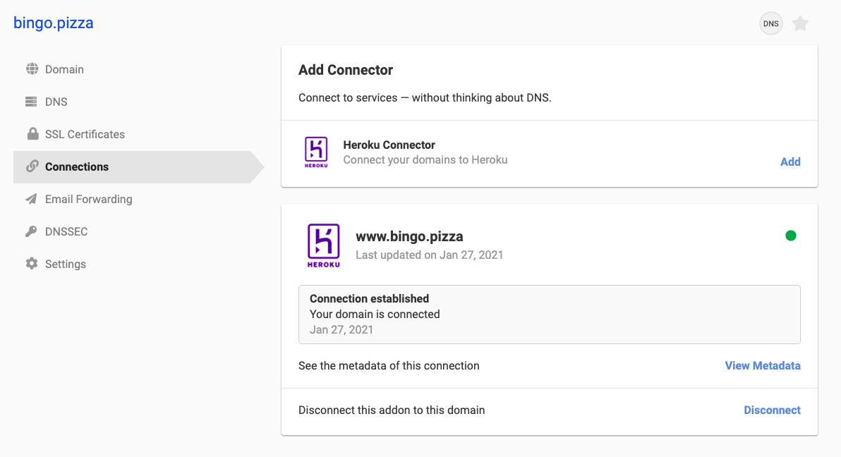 Heroku Connector Screenshot