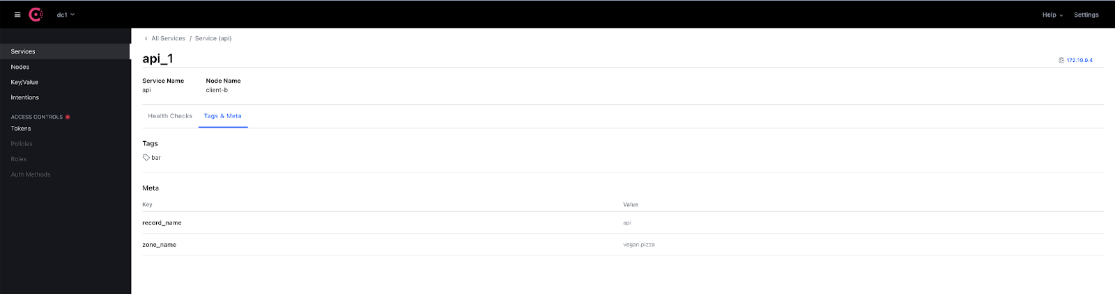 Consul interface example