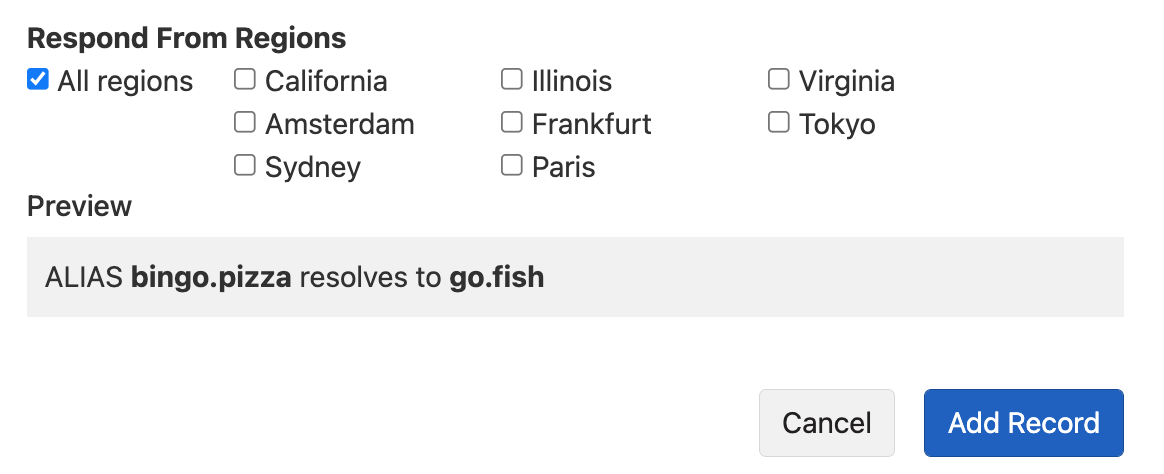Regional records example